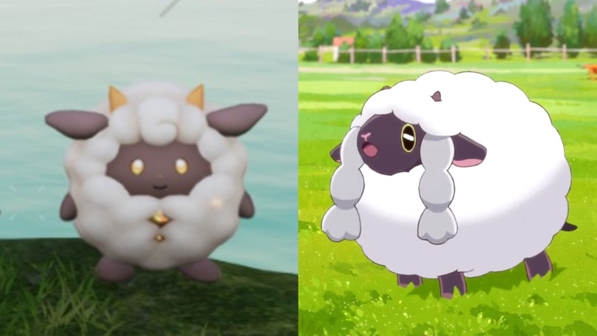 Lamball's Palworld Pal design coincides with Wooloo's from the Pokemon franchise (Image via Pocketpair/The Pokemon Company)